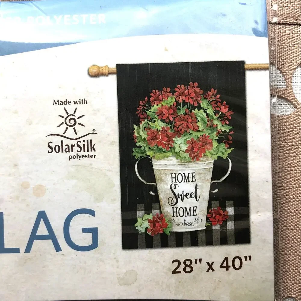 Breeze Art Solar Silk Outdoor Flag Home Sweet Home Garden